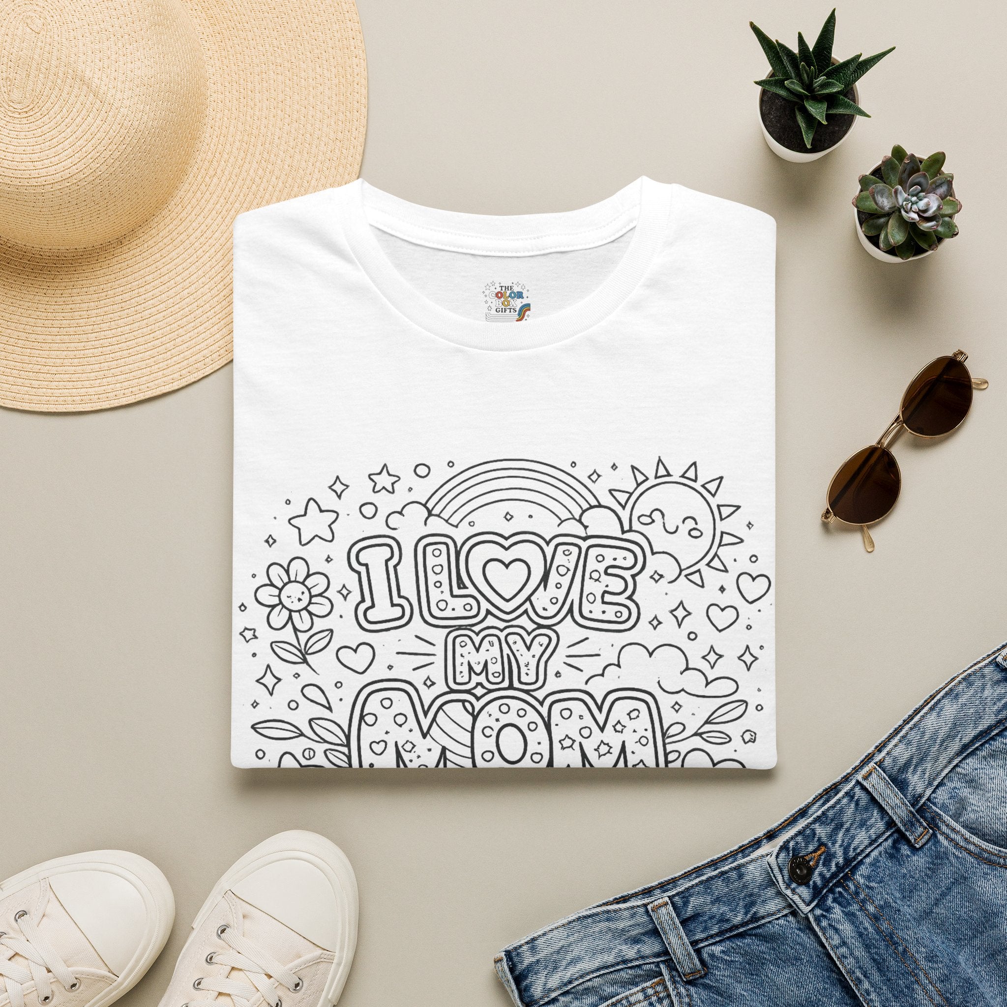 I Love My Mom Color Your Own T-Shirt