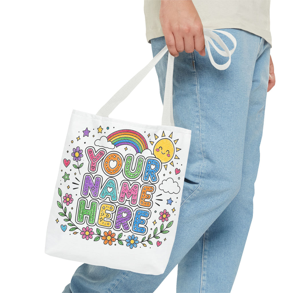 🖍️ Personalized Color Your Own Tote Bag