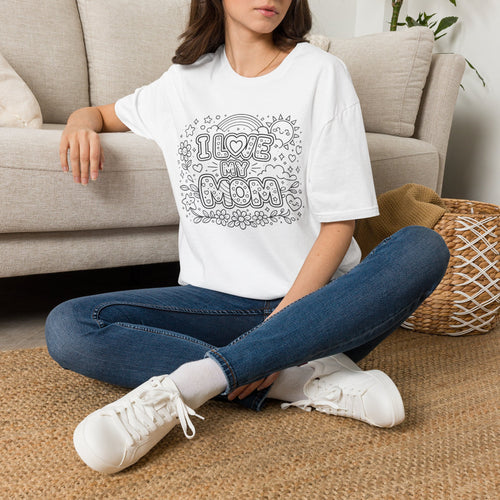 I Love My Mom Color Your Own T-Shirt