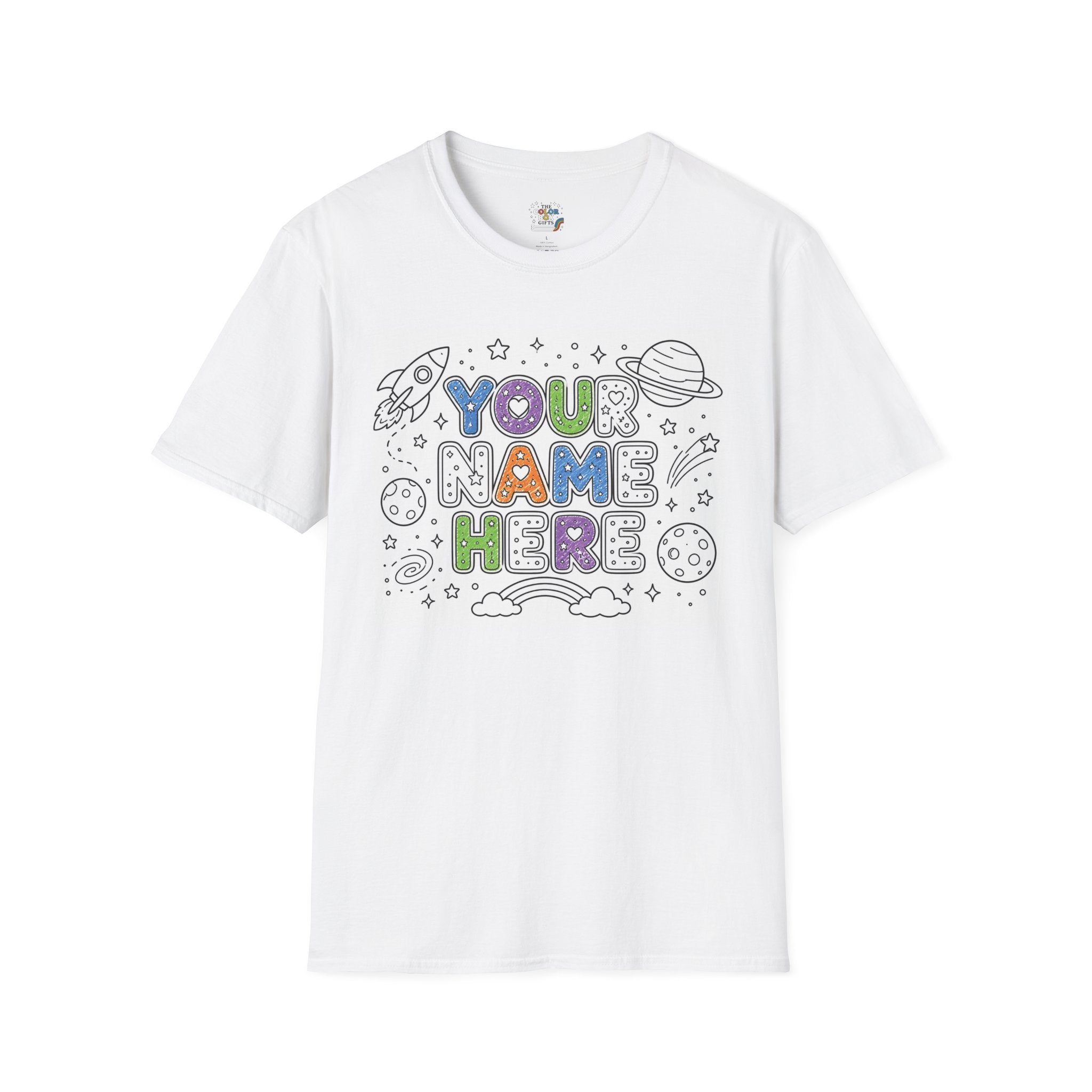 🖍️ Personalized Space Name T-Shirt