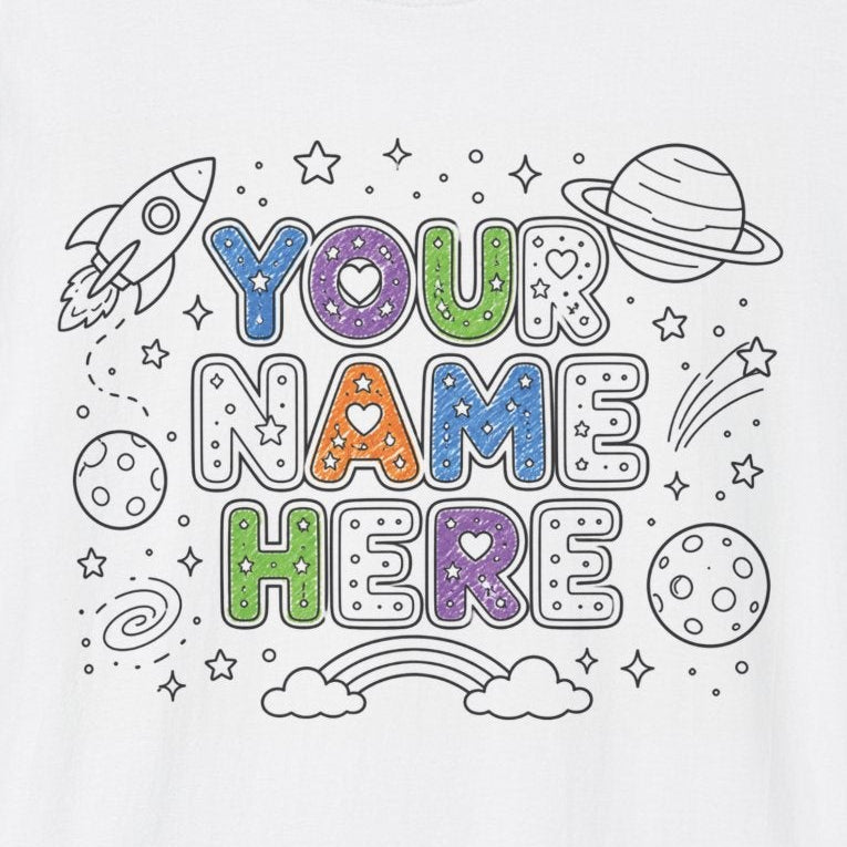 🖍️ Personalized Space Name T-Shirt