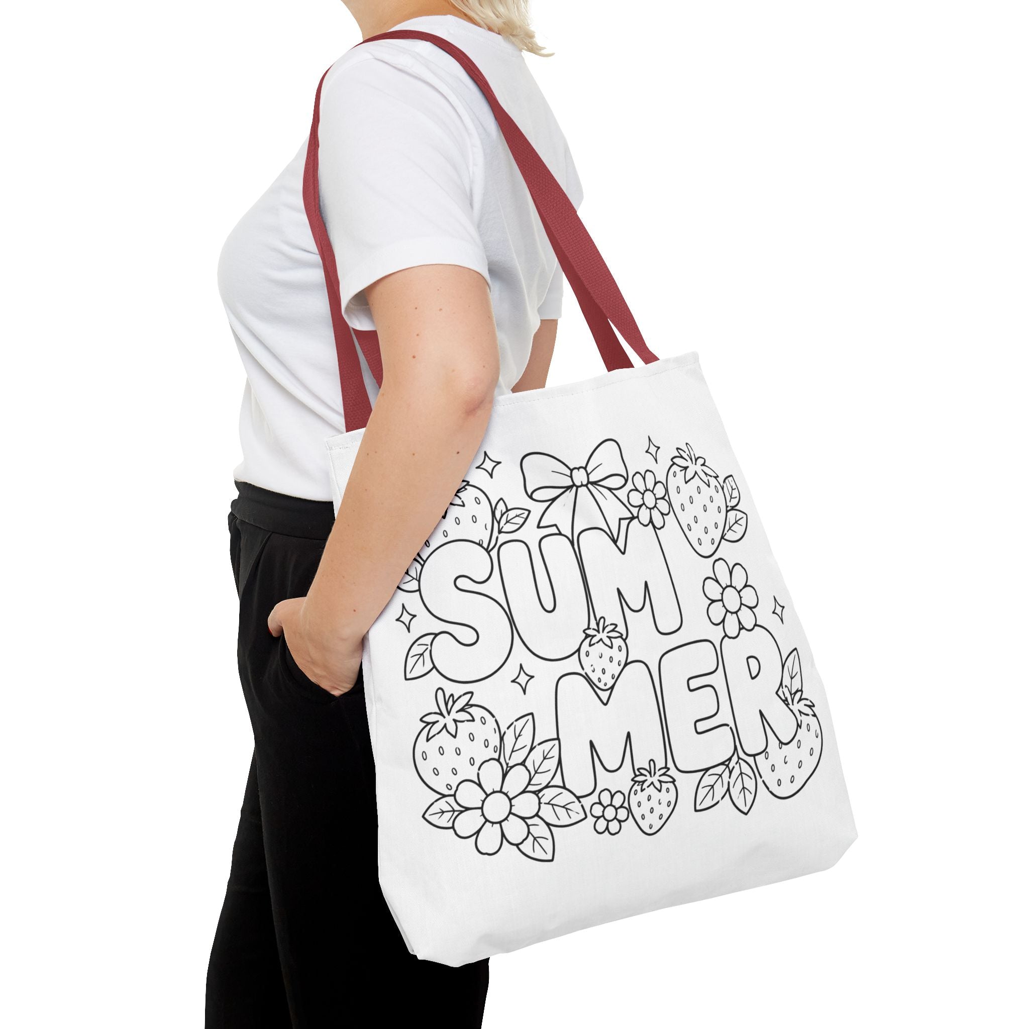 Color Your Own Tote Bag, DIY Coloring Tote for Kids, Personalized Art Bag, Creative Gift