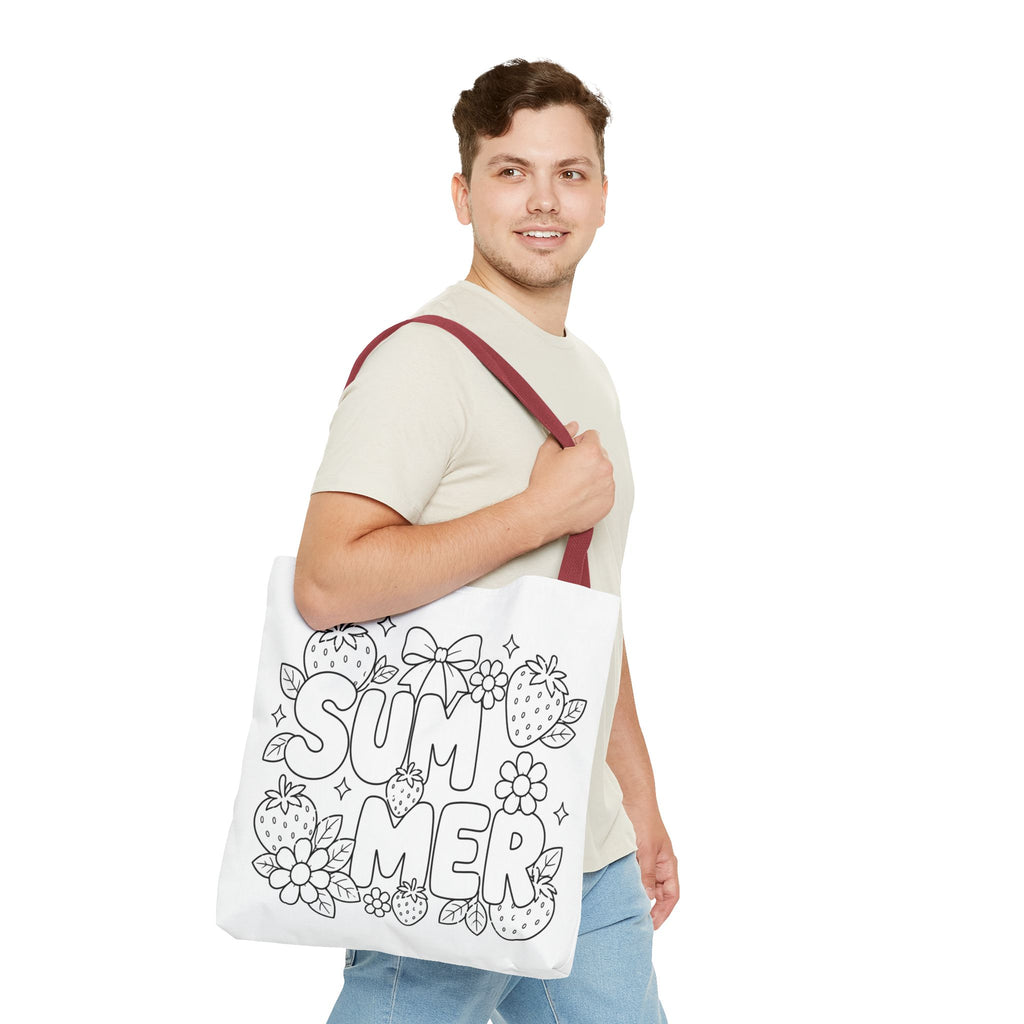 Color Your Own Tote Bag, DIY Coloring Tote for Kids, Personalized Art Bag, Creative Gift