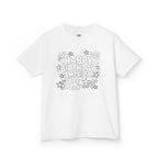 Happy Birthday America DIY Color-In Yourself Patriotic Kids Tee