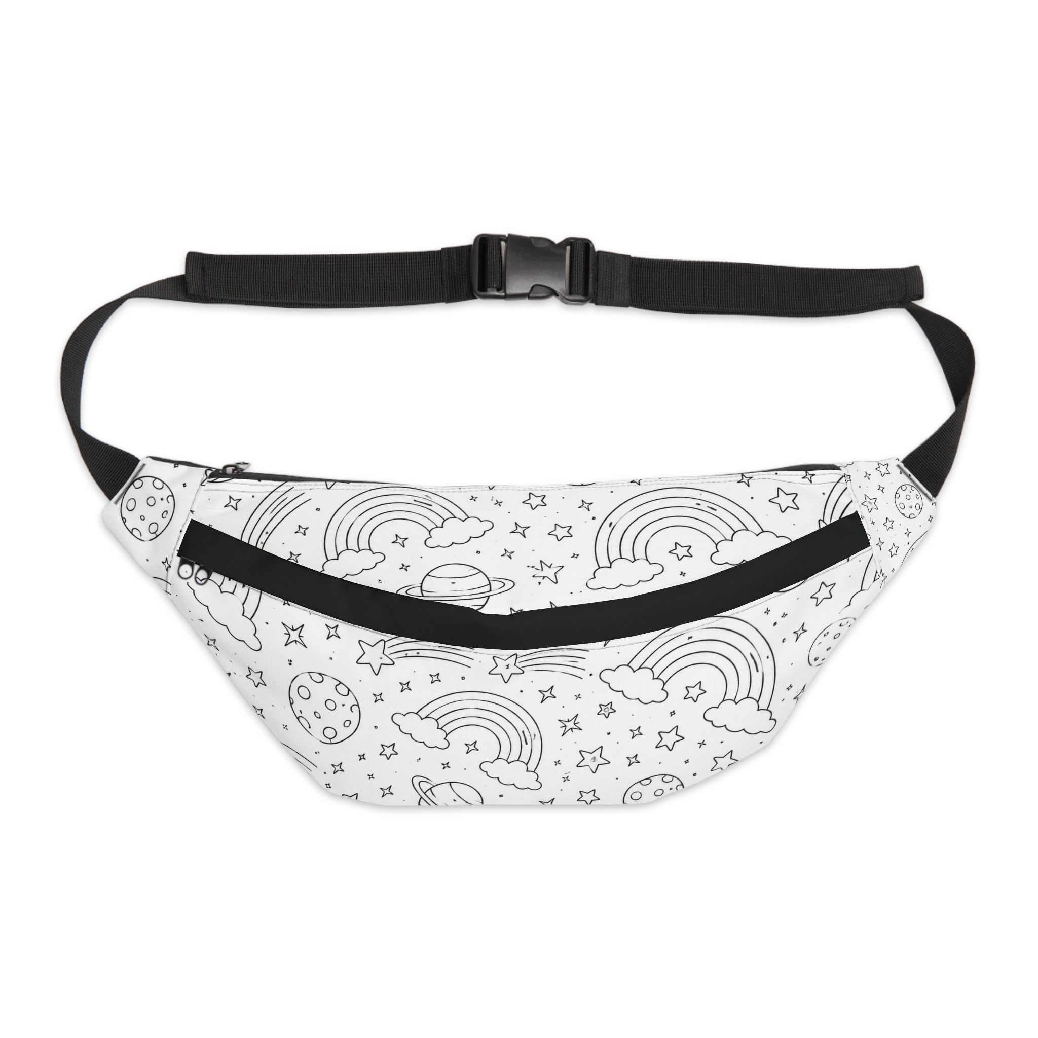 Color-Your-Own Space Rainbow Hip Bag